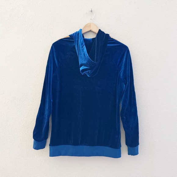 Aviator Nation Velvet Hoodie Medium Blue Full Zip Casual Retro USA Lounge Beach - Picture 7 of 15